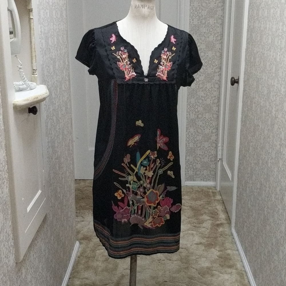 Lucca embroidered smock dress